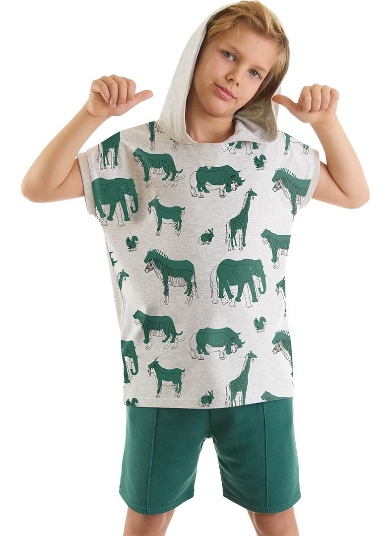 Animals Boy T-shirt Shorts Set