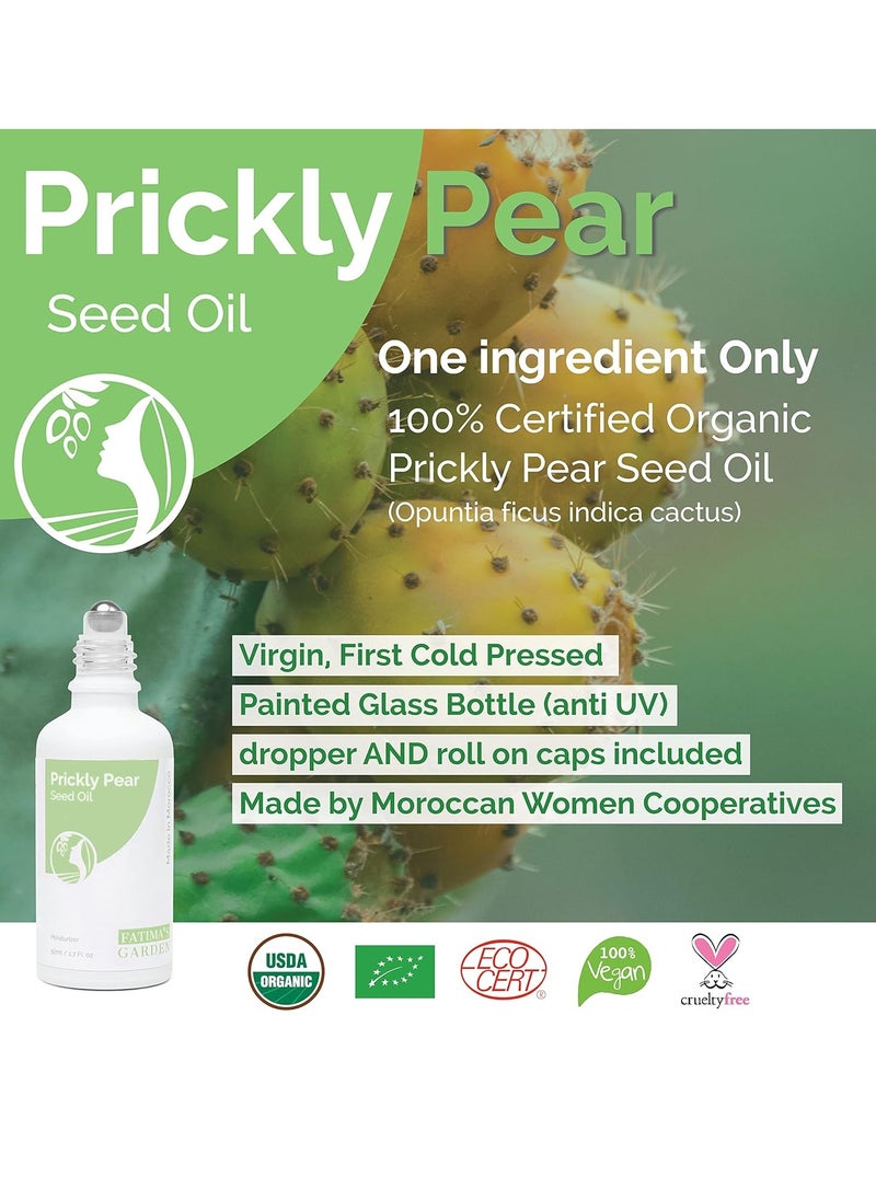 Fatima's Garden Prickly Pear Seed Oil - Organic Anti-Aging Serum, 50ml