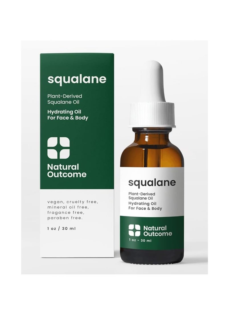 Pure Squalane Oil l 100% Plant Derived Squalane Oil for Face, Body, Hair & Lips I Weightless Moisturizing Oil Firms Skin, Reduces Fine Lines & Enhances Skin Elasticity I 1 oz
