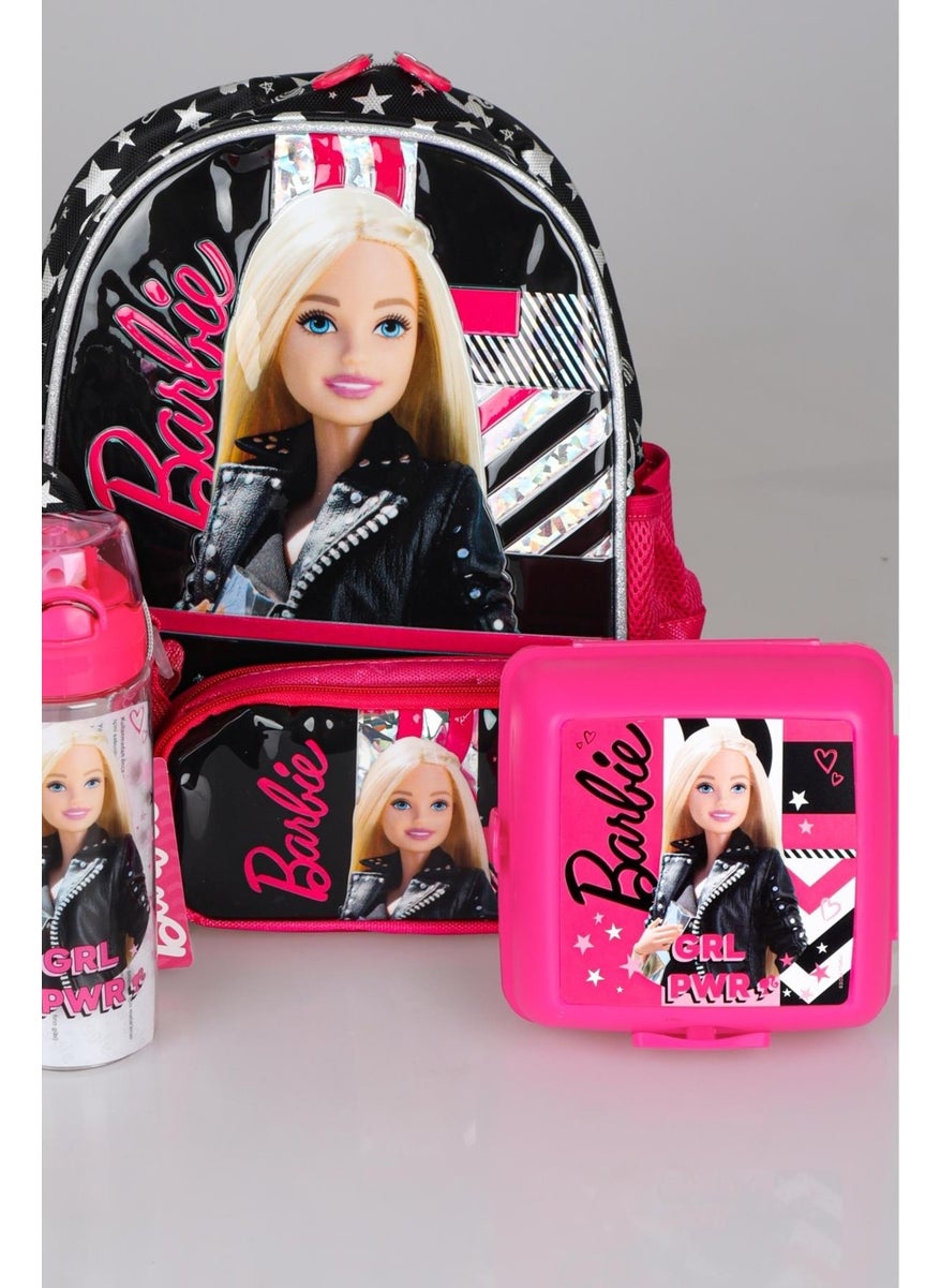 Dekomus with New Season Licensed Girl Power Kindergarten, Nutrition and Pencil Bag with 500 ml Water Bottle, Nutrition Bowl Set