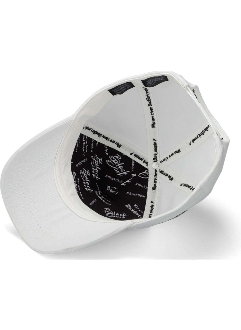 BlackBörk V1 Kids Baseball Eagle - White Children's Hat (Cap) with 6 Code Logo