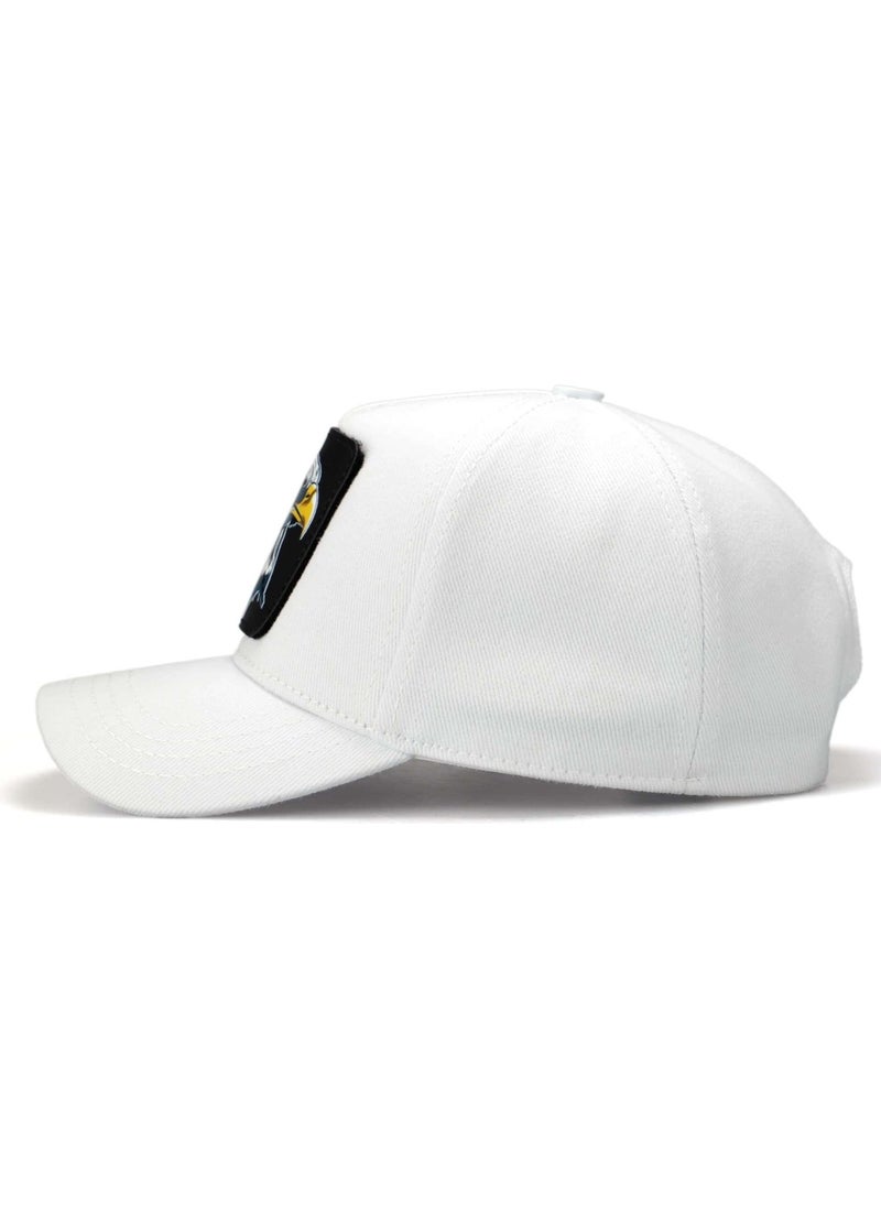 BlackBörk V1 Kids Baseball Eagle - White Children's Hat (Cap) with 6 Code Logo
