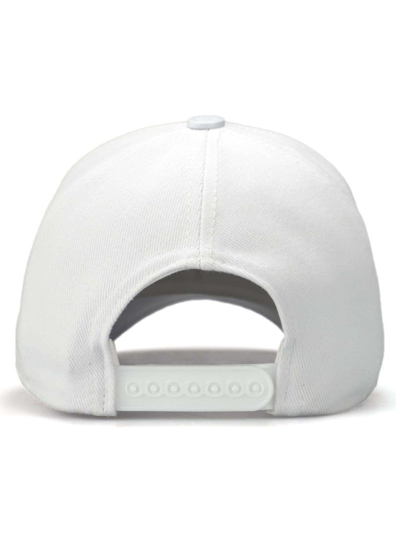 BlackBörk V1 Kids Baseball Eagle - White Children's Hat (Cap) with 6 Code Logo