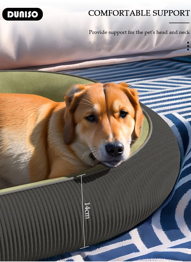 Dog Bed, Non-Slip Pet Sofa Lounger Puppy Couch Removable Machine Washable Cover Cushion Big Cat Kennel Cot, Medium Large Adult Dogs Kitten Sleeping Mattress