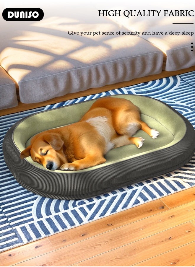 Dog Bed, Non-Slip Pet Sofa Lounger Puppy Couch Removable Machine Washable Cover Cushion Big Cat Kennel Cot, Medium Large Adult Dogs Kitten Sleeping Mattress