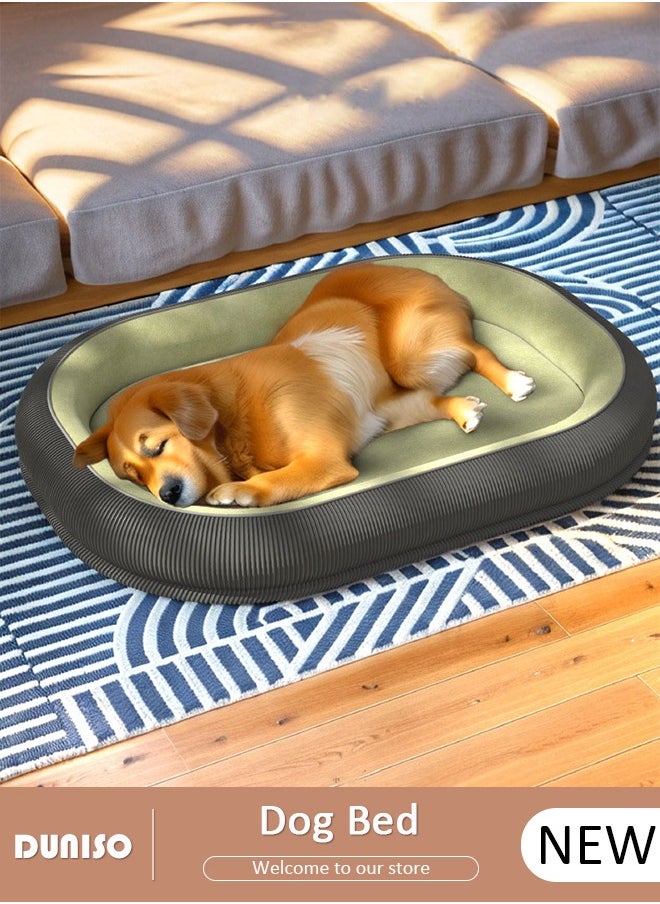 Dog Bed, Non-Slip Pet Sofa Lounger Puppy Couch Removable Machine Washable Cover Cushion Big Cat Kennel Cot, Medium Large Adult Dogs Kitten Sleeping Mattress