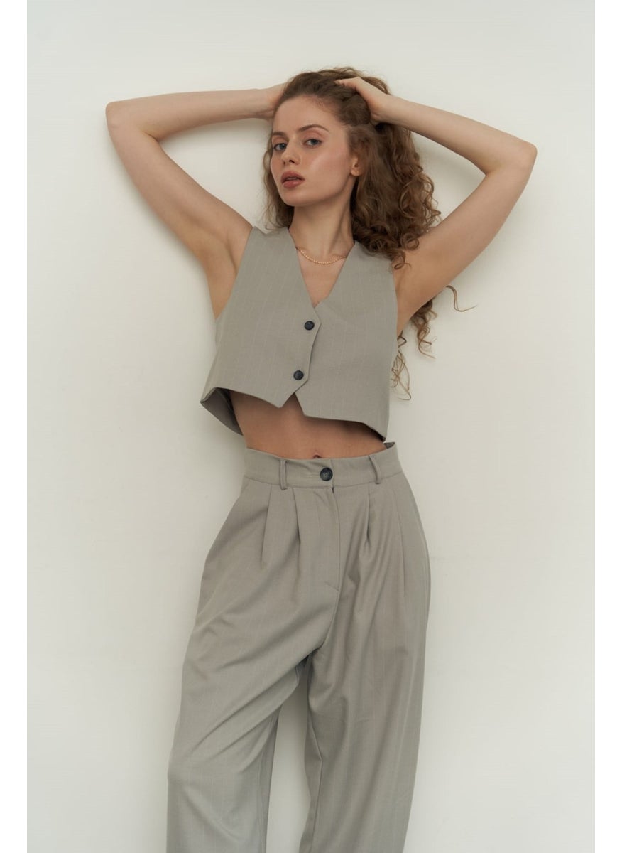 Polly Gray Triple Jacket Set