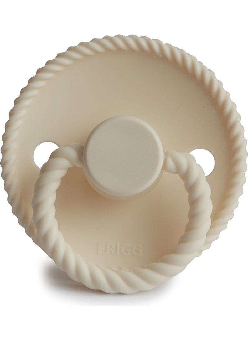 Rope Silicone Pacifier - Cream 0-6 Months
