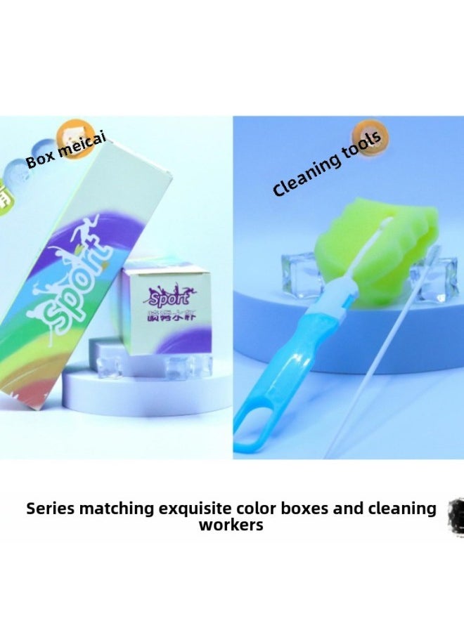HUA LANG Star Spray Cup Frosted Transparent-Color:The Whole Series Plus Exquisite Color Box Plus Cleaning Tools-Capacity:501-600ml