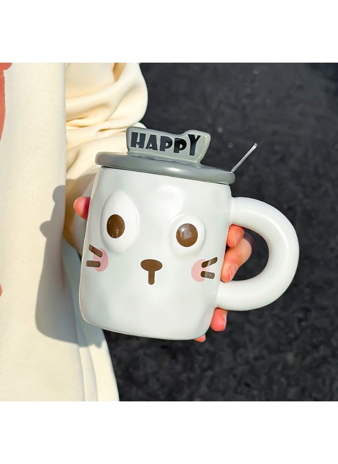Personality Cute Animal Emoji Coffee Mug Ceramic Mug 400ml