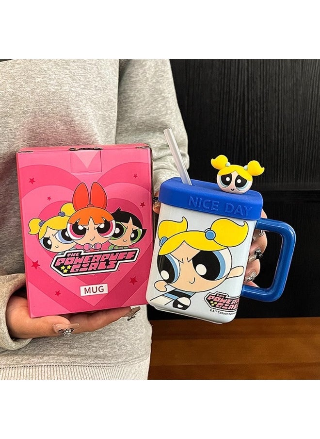 Personality Cute The Powerpuff Girls Coffee Mug Ceramic Mug 450ml
