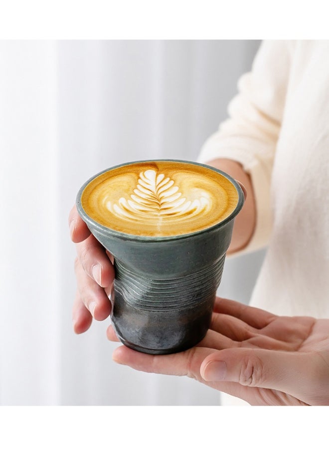 Retro Creative Coarse Pottery Coffee Mug Niche Design Ceramic Kiln Tea Cup 200ml