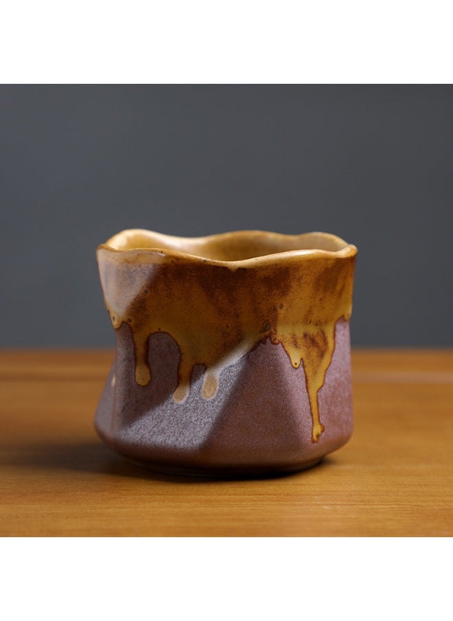 Retro Creative Coarse Pottery Coffee Mug Niche Design Ceramic Kiln Tea Cup 180ml