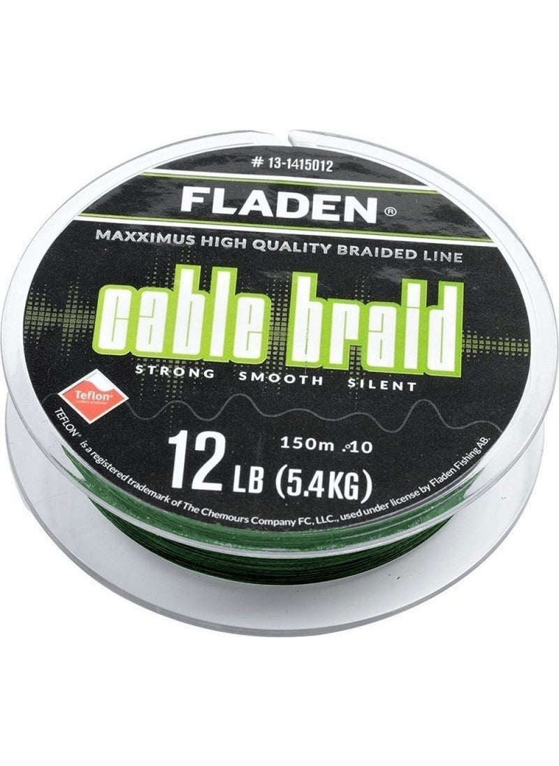 0.13 Maxximus Cable Braid, 150M, Green, 8 K Fishing Line