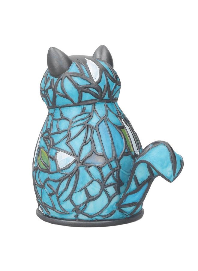 Animal Table Lamp Stained Resin Vintage Cordless Cat Night Light Creative Animal Style Lamp for Living Rooms Bedrooms