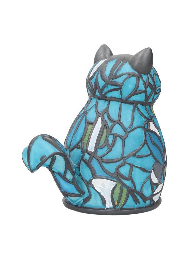 Animal Table Lamp Stained Resin Vintage Cordless Cat Night Light Creative Animal Style Lamp for Living Rooms Bedrooms
