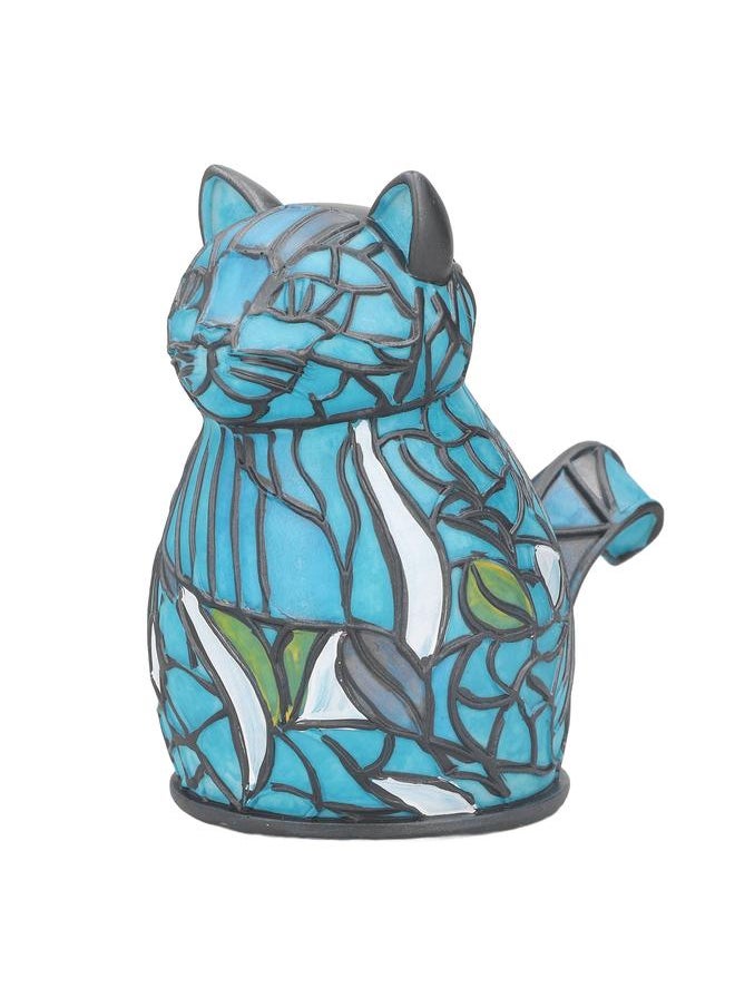 Animal Table Lamp Stained Resin Vintage Cordless Cat Night Light Creative Animal Style Lamp for Living Rooms Bedrooms
