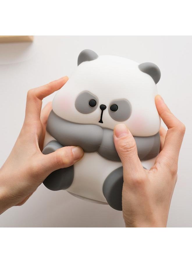 Pat Light Tap Night Light Cute Cartoon Panda Soft Silicone Stress Relief Tap Light Toy with Battery for Bedroom Small