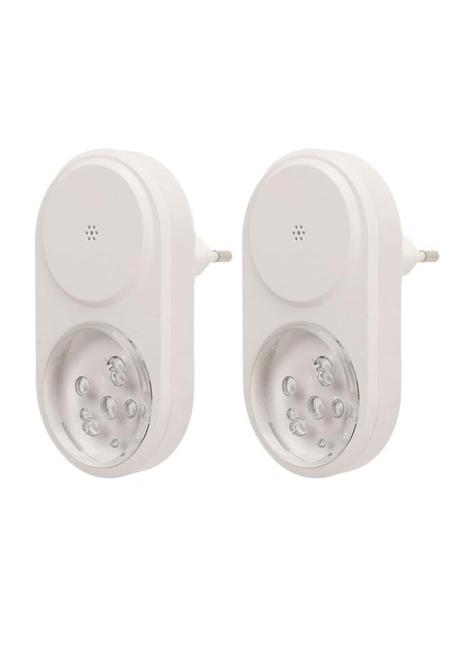 2Pcs Plug In Night Light LED RGB Warm White Mode 55 Luminous Flux Cute Nursery Light for Bedroom 100‑240V