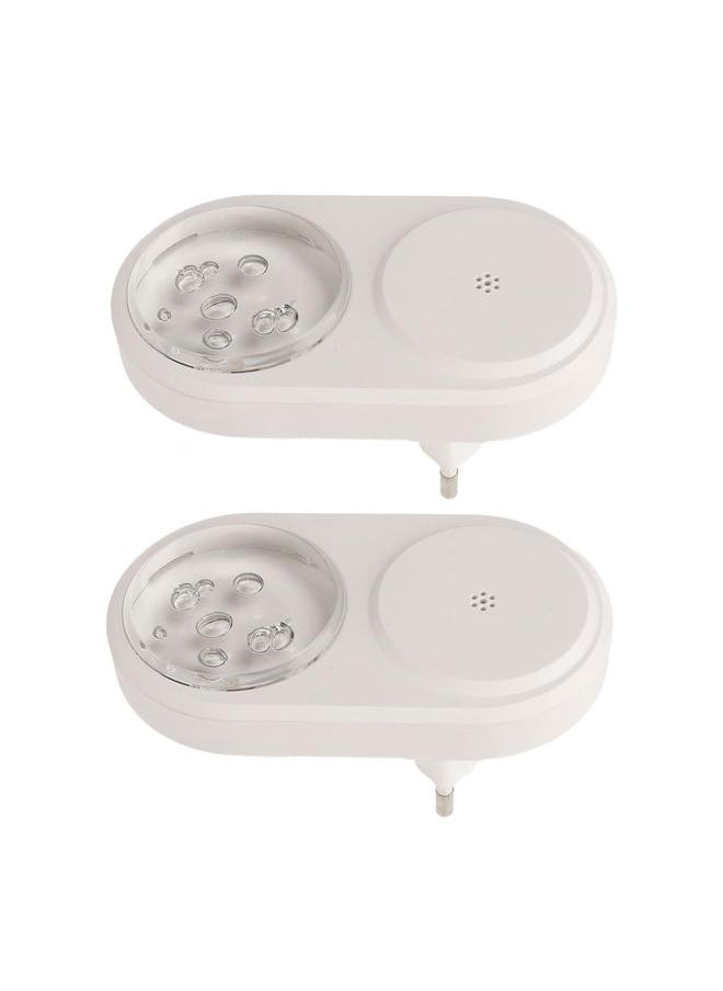 2Pcs Plug In Night Light LED RGB Warm White Mode 55 Luminous Flux Cute Nursery Light for Bedroom 100‑240V