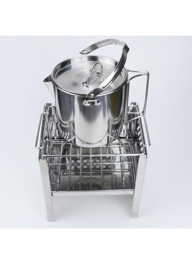 1.2L Outdoors Portable Folding Stainless Steel Kettle Cookware Coffee Tea Picnic Camping Pot
