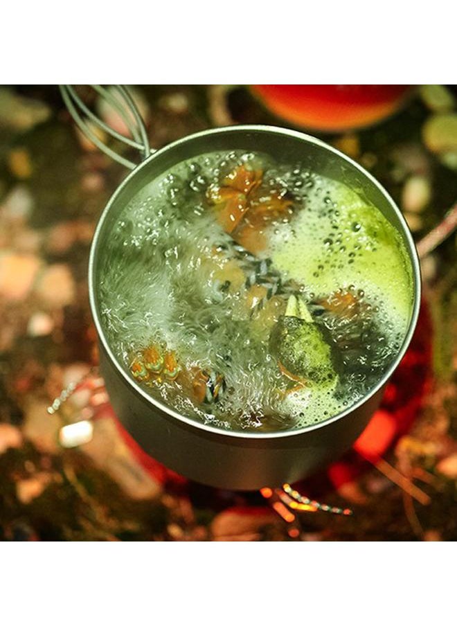 1.2L Outdoors Portable Folding Stainless Steel Kettle Cookware Coffee Tea Picnic Camping Pot