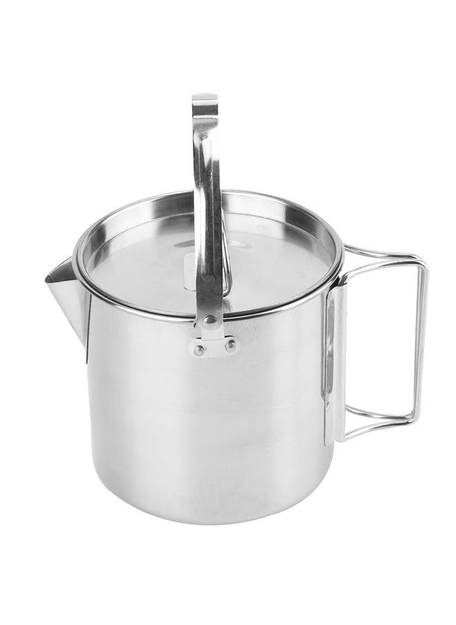 1.2L Outdoors Portable Folding Stainless Steel Kettle Cookware Coffee Tea Picnic Camping Pot