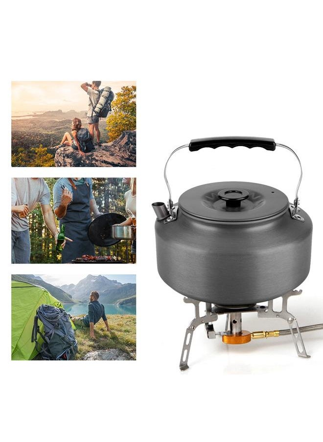 1.6L Large Capacity Outdoor Portable Coffee Pot Camping Water Kettle Hiking Picnic Teakettle