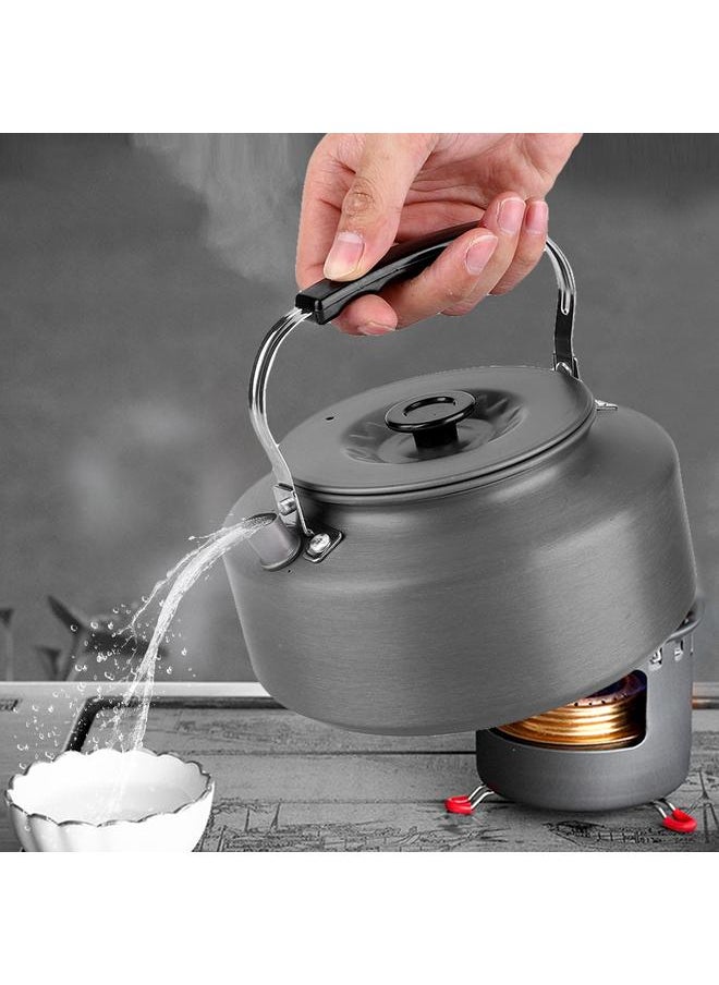 1.6L Large Capacity Outdoor Portable Coffee Pot Camping Water Kettle Hiking Picnic Teakettle