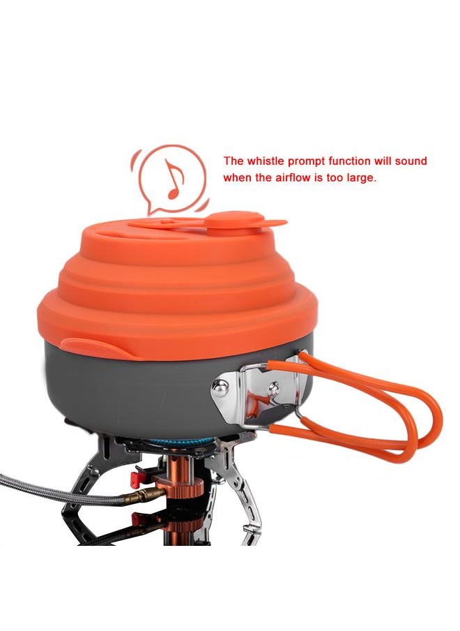 1.6L Outdoor Portable Camping Foldable Whistle Cooker Cookware Set with Silicone Cover