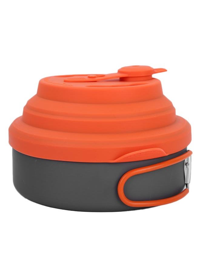 1.6L Outdoor Portable Camping Foldable Whistle Cooker Cookware Set with Silicone Cover