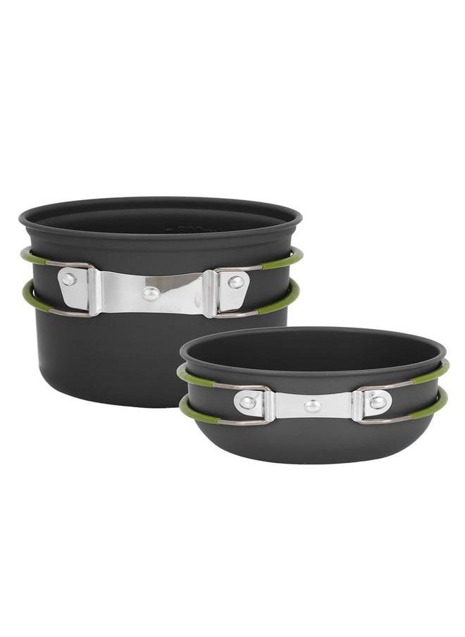 Outdoor Portable Foldable Cooker Camping Hiking Picnic Cooking Bowl Pan Pot Set