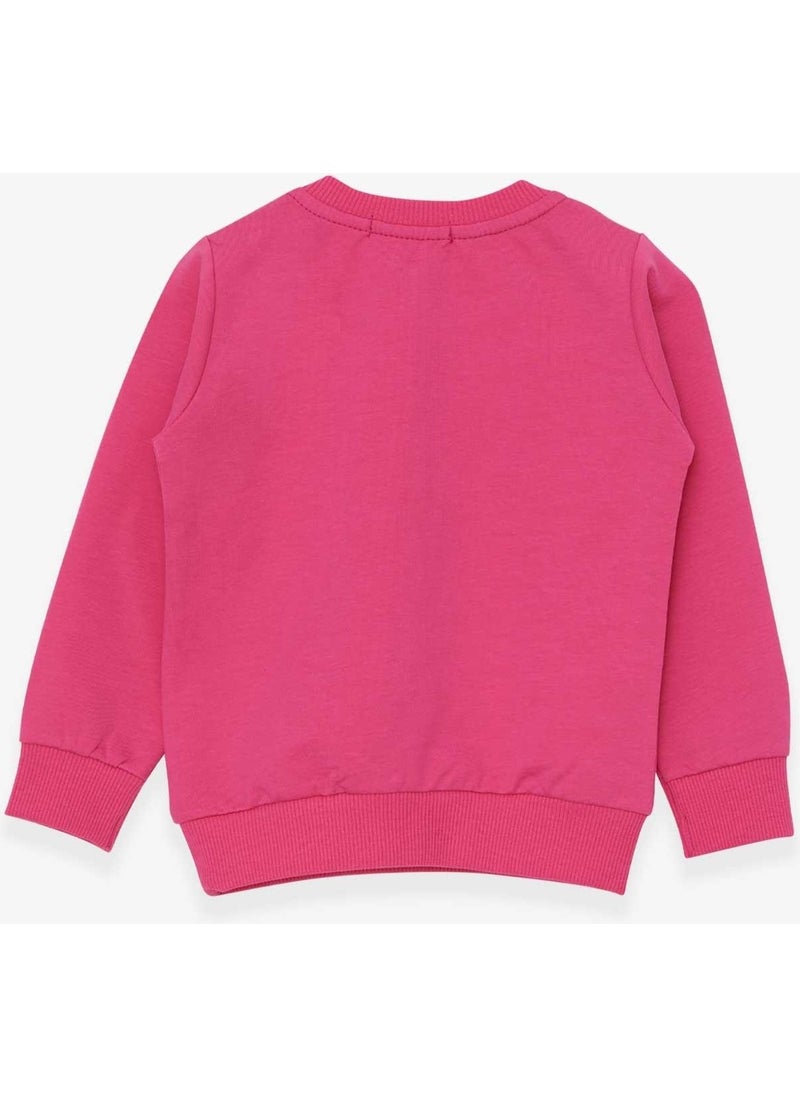 Girl Child Sweatshirt Printed Unicorn 1.5-5 Years, Pink