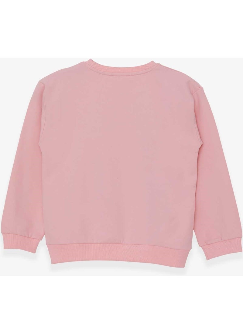 Girls' Sweatshirt Sequin Printed Powder (9-14 Years)