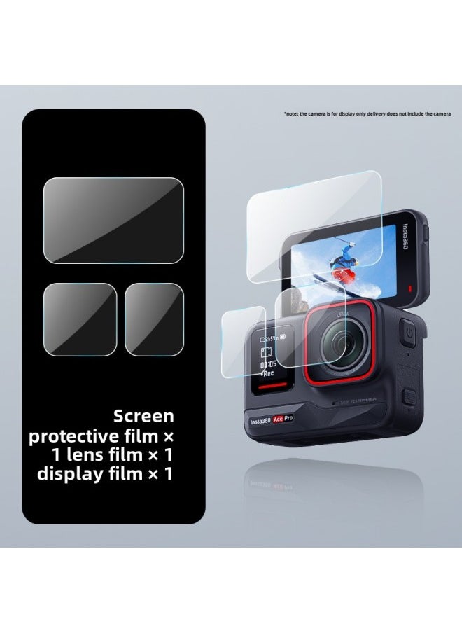 Applicable Shadow Stone Insta360 ACE Pro Tempered Film Insta360 ACEPro Sports Camera Tempered Film-Color:Insta360 ACE Pro Tempered Film