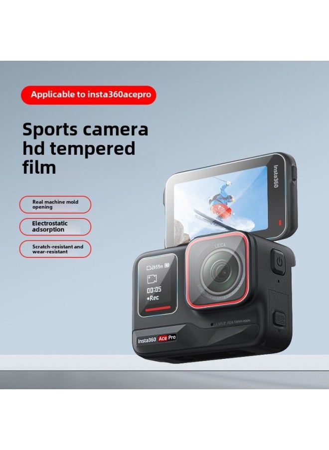 Applicable Shadow Stone Insta360 ACE Pro Tempered Film Insta360 ACEPro Sports Camera Tempered Film-Color:Insta360 ACE Pro Tempered Film