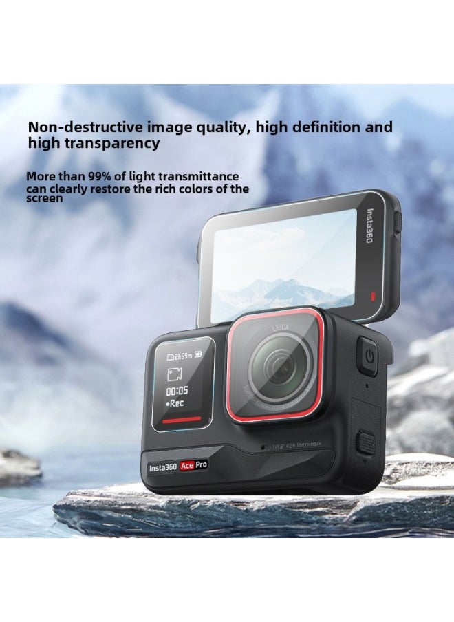 Applicable Shadow Stone Insta360 ACE Pro Tempered Film Insta360 ACEPro Sports Camera Tempered Film-Color:Insta360 ACE Pro Tempered Film