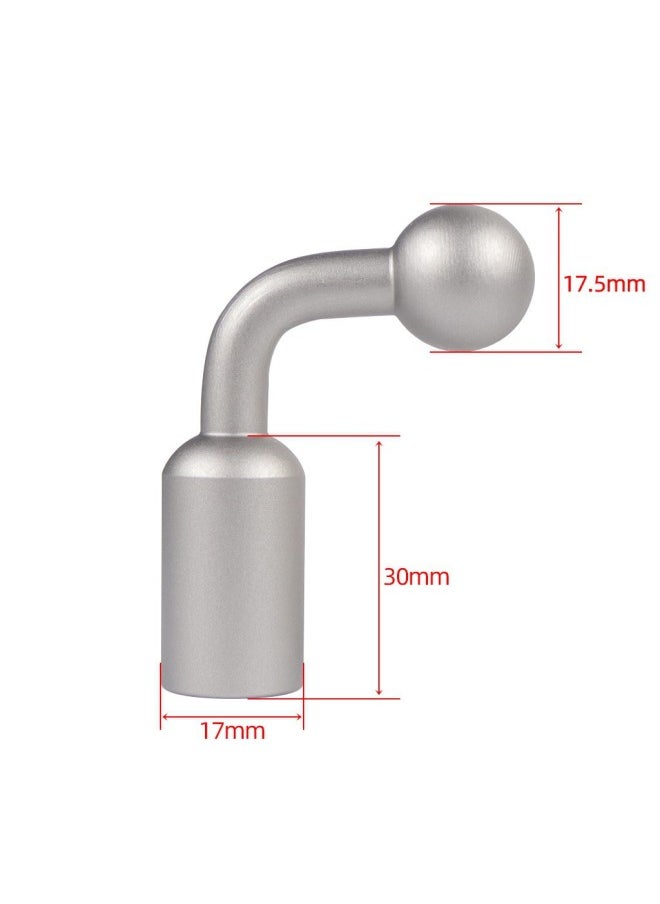 Aluminum Alloy 17/17.5mm Ball Head Bending Bracket Mobile Phone Flat Clip Live Car Sports Camera 1/4 Screw-Color:17.5mm Light Gray Bending
