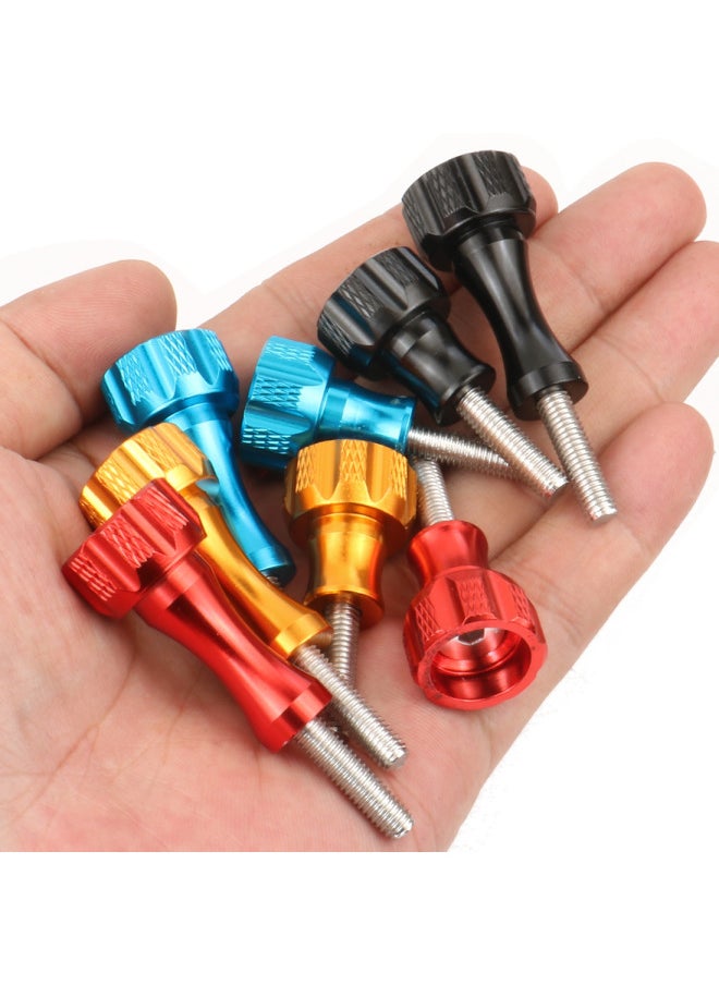 Aluminum Alloy Screw Accessories GoPro11 Series 360 Xinjiang Sports Camera Metal Long And Short Color Screw Nut-Color:Black-Short + Nut