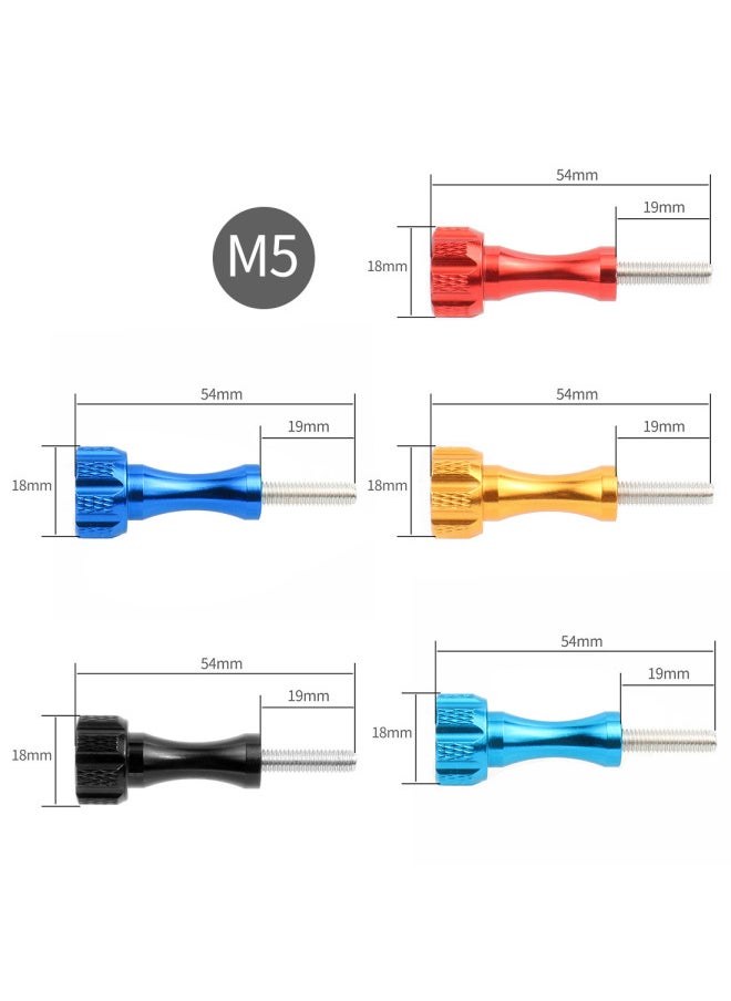 Aluminum Alloy Screw Accessories GoPro11 Series 360 Xinjiang Sports Camera Metal Long And Short Color Screw Nut-Color:Sky Blue-Long + Wrench