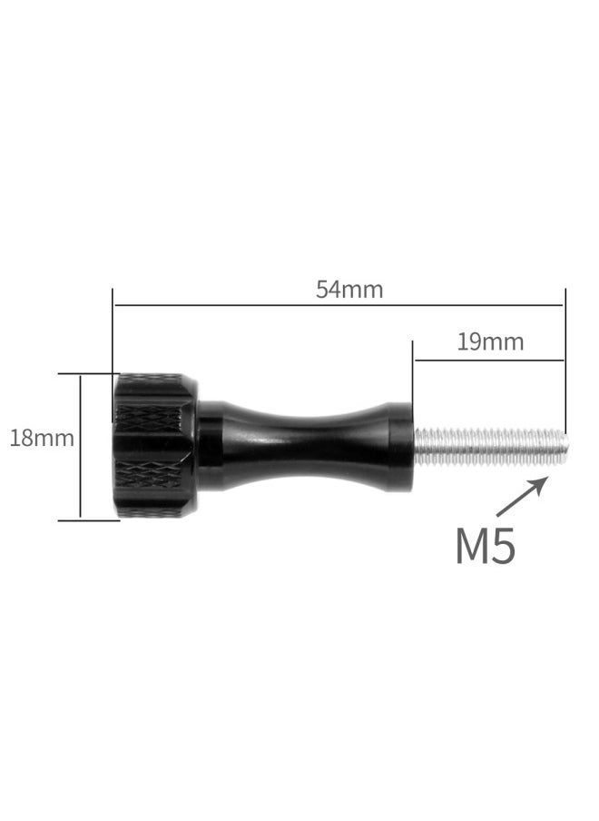 Aluminum Alloy Screw Accessories GoPro11 Series 360 Xinjiang Sports Camera Metal Long And Short Color Screw Nut-Color:Black-Long