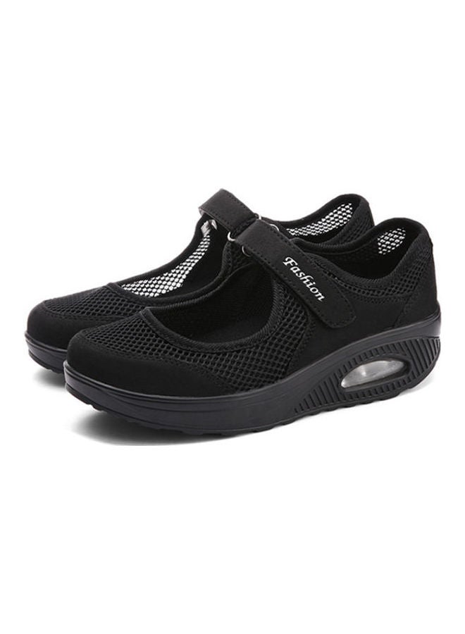 Solid Velcro Strap Closure Comfort Black