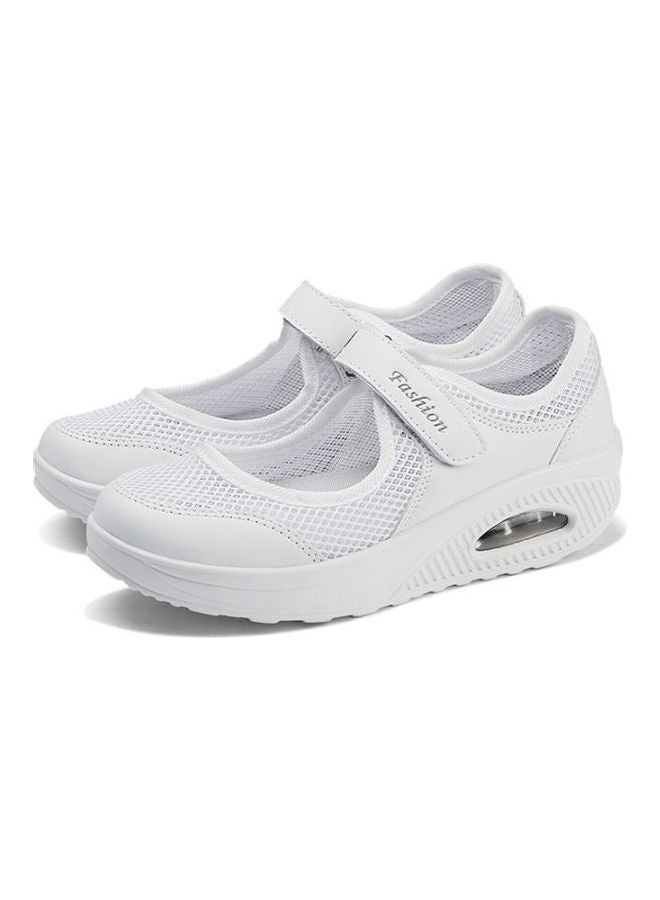 Solid Velcro Strap Closure Comfort White