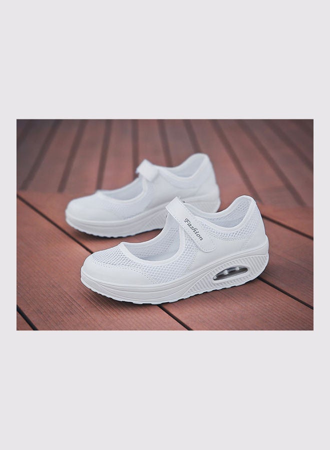 Solid Velcro Strap Closure Comfort White