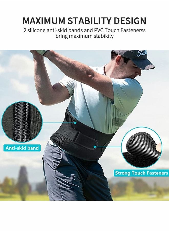 Lower Back Pain Relief with 7 Metal Plates Supports , Air Mesh Back Brace for Adult, Adjustable Back Support Belt for Work , Anti-skid Lumbar Support for Sciatica Scoliosis, L