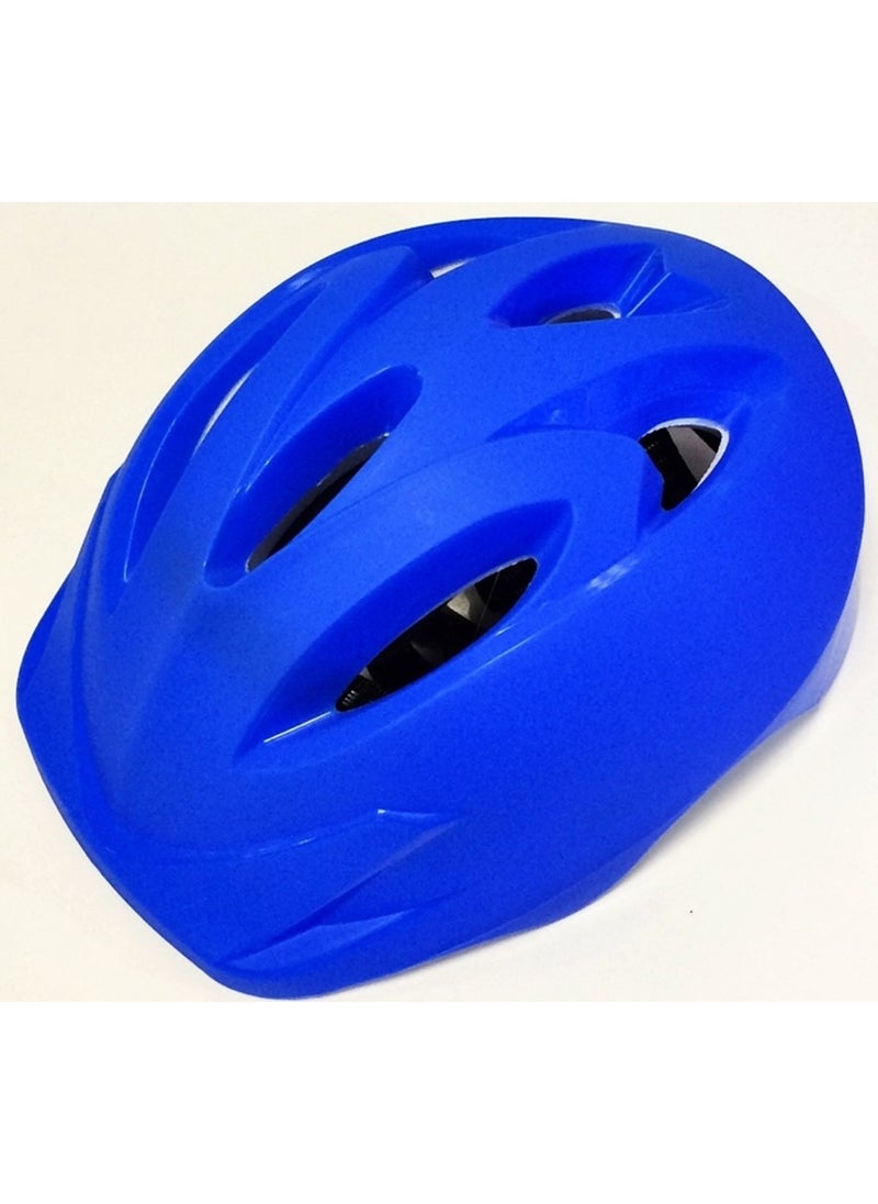 Toy Strong Plastic High Density Styrofoam Children Scooter Bike Skateboard Skate Helmet And 6 Piece Knee Pad Elbow Pad Protection Set Helmet Set Blue
