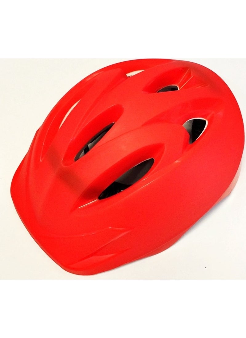 Toy Strong Plastic High Density Styrofoam Children Scooter Bicycle Skateboard Skate Helmet And 6 Piece Knee Pads Elbow Pads Protection Set Helmet Set Red