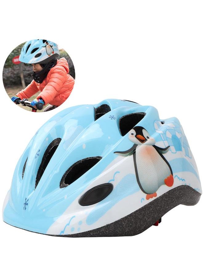 Kid Game Play Head Protector Cartoon Penguin​ Pattern Children Bicycle Helmet Roller Safe Hat