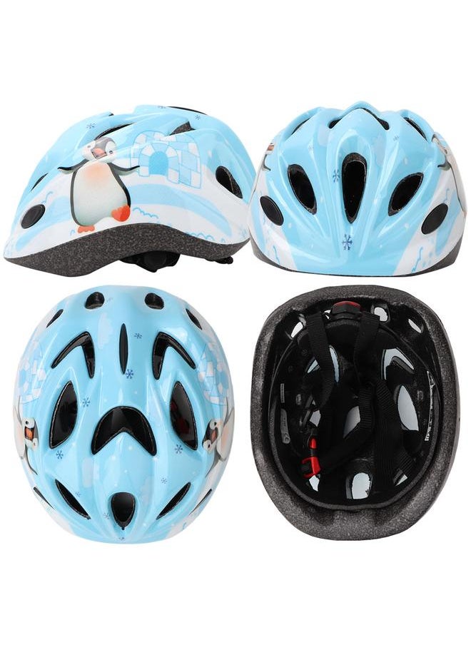 Kid Game Play Head Protector Cartoon Penguin​ Pattern Children Bicycle Helmet Roller Safe Hat