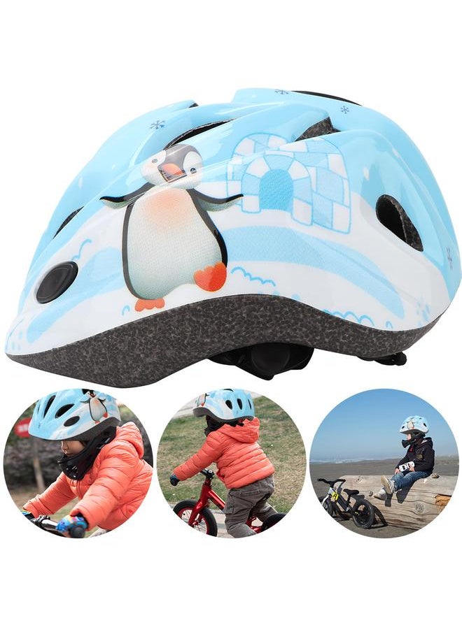 Kid Game Play Head Protector Cartoon Penguin​ Pattern Children Bicycle Helmet Roller Safe Hat